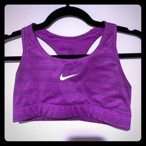 purple nike sports bra